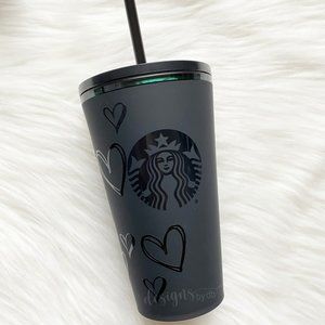 NEW Matte Black Velvet Starbucks Tumbler Grande